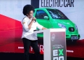 Minister for Science, Technology, and Innovation Dr. Monica Musenero emphasizes Uganda's strategic position in global industrial revolutions during the E-Mobility Expo launch.