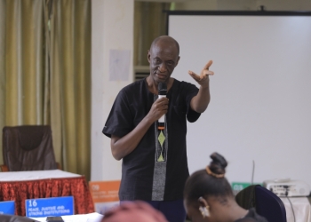 Mr. Richard Baguma addressing participants.