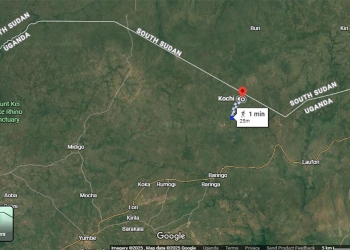 Satellite view showing Fitina Mbaya and Goboro villages in Uganda's Yumbe District, the site of recent deadly border clashes with South Sudan forces over territorial claims. Uganda South Sudan border clashes in Yumbe District leave 7 dead and displace hundreds. Learn about the escalating territorial dispute impacting regional security.