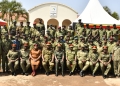 Ninety officers of the Uganda Peoples' Defence Forces (UPDF), including 10 women, gather for a group photo after successfully completing the Grade III Staff Course at the Junior Staff College in Jinja.