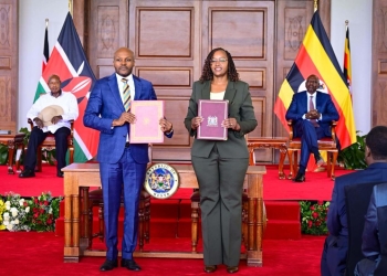 Eng. James Kasigwa, executive director of UNBS, and Esther Ngari, managing director of KEBS, signed the agreement.