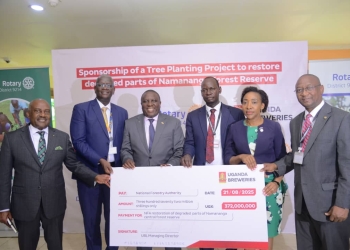 Uganda Breweries, the National Forest Authority, and Rotary are joining forces to restore the Namananga Central Forest Reserve