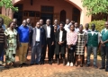 NARO Deputy Director General, Agricultural Technology Promotion, Dr. Sadik Kassim, joins journalists in a group photo after a media training at Masindi hotel on Thursday