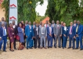 Equity Bank staff in Arua pose for a group photo.