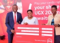 Photo moment with Catherine Gita, one of the July winners