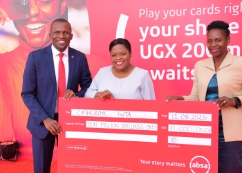 Photo moment with Catherine Gita, one of the July winners