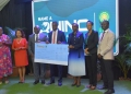 Hon. Martin Mugarra Bahenduka (Middle) at the launch of the campaign