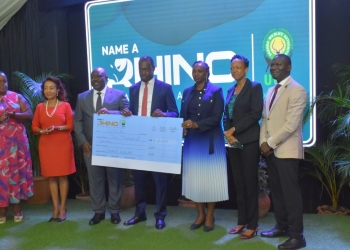 Hon. Martin Mugarra Bahenduka (Middle) at the launch of the campaign
