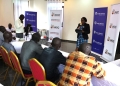 Stanbic Incubator's Chief Executive (CE) Catherine Poran addressing beneficiaries during the programme launch.