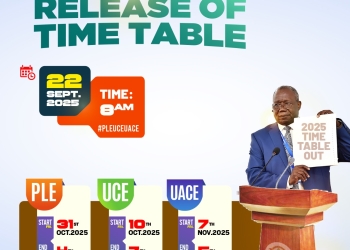 UNEB has released the 2025 national exam timetables for PLE, UCE, and UACE. Exams begin Oct. 13 with UCE. Candidate numbers rise by 7.5% to 1.4 million