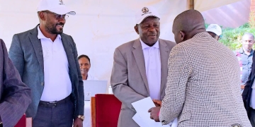Nsereko a few days back when he was picking nomination forms from Electoral Commission