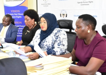 UHRC Chairperson and other members during the Gulu session