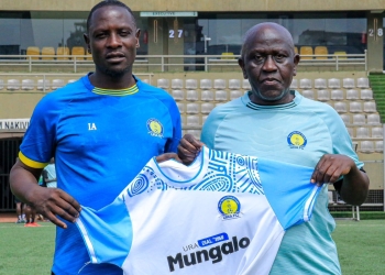 Alex Isabirye (L) and his First assistant Edward Golola
