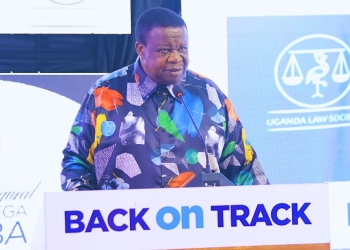 Gen Kahinda Otafiire at ULS Headquarters on Thursday (courtesy photo)