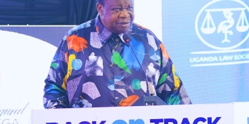Gen Kahinda Otafiire at ULS Headquarters on Thursday (courtesy photo)