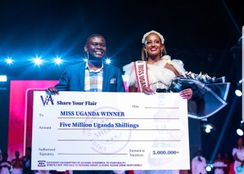 Miss Uganda 2025 winner, Trivia Elle Muhoza, celebrates her victory and a Shs5m cash prize from sponsor V&A Sherry while preparing to represent the country at Miss World.