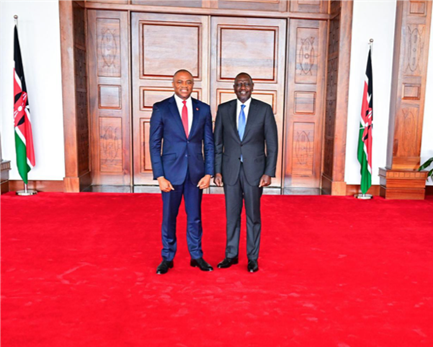 Oliver Alawuba (GMD- UBA Plc) with HE. Dr. William Samoei Ruto (The President of Kenya)