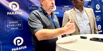 Martin Cox, Chief Commercial Officer at Paratus Group & Joseph Kibwott, MD of Paratus Kenya at the launch of Paratus Kenya
