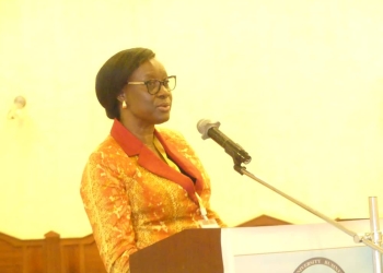 Lumonya addressing members of the MUBS Council and Management Committee.