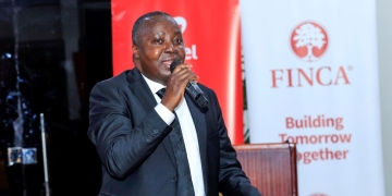 Japheth Aritho, managing director of Airtel Money, speaks at the launch of the new Easy Float loan product at Fairway Hotel