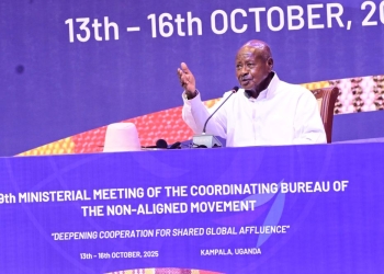 President Museveni addresses the 19th Ministerial meeting of the coordinating bureau of the Non-Aligned Movement at Speke Resort Munyonyo on Wednesday. PPU Photo
