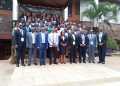 Prof. Bernabus Nawangwe with some of the participants in a group photo.