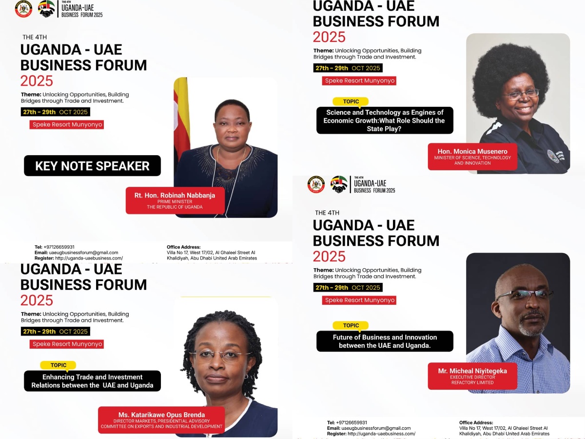 Уганда и ОАЭ начали свой четвертый ежегодный бизнес-форум в Кампале, стремясь расширить торговые отношения на сумму 2,8 миллиарда долларов, в которых доминирует угандийское золото. Прямые иностранные инвестиции из стран Персидского залива выросли в десять раз, способствуя росту таких секторов, как агробизнес и возобновляемые источники энергии.