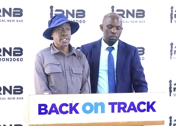 Geoffrey Kazinda's relatives during the Uganda law society public engagement. (Courtesy photo)