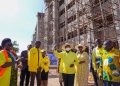 Cheptegei - President Museveni inspects Cheptegei's Hotel under construction - Sebei Sub region1
