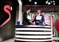 (L-R) CANAL+ Africa CEO David Mignot and CAF President Dr. Patrice Motsepe seal the partnership with a handshake following the signing of the AFCON 2025 broadcast rights agreement..
