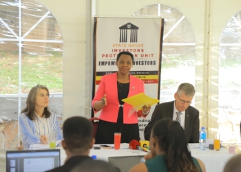 Col. Edith Nakalema addressing Investors.