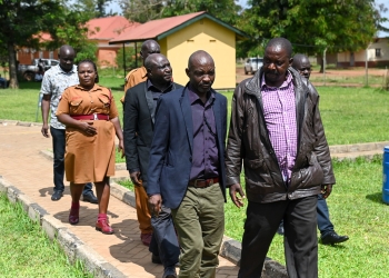 The accused persons arriving at Court.