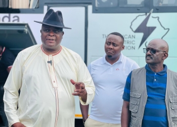 L-R Ambassador Nyago, MTN’s Paul Luyima, and Dr Patrick Mulindwa.