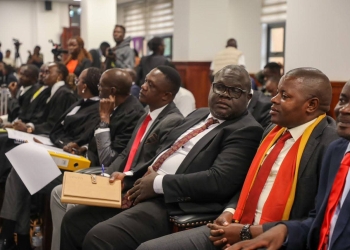 Moses Kasibante from NPP and his team in court