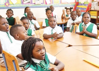 A classroom session at Aga Khan primary school
