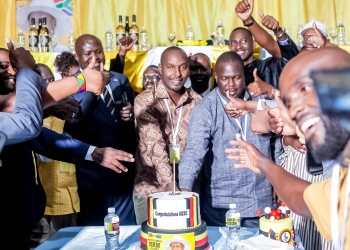 Rt Hon. Richard Todwong and Other Dignitaries cutting the caking during the celebrations.