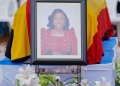 Hon. Hellen Nakimuli's body at the special sitting today.(Courtesy photo)
