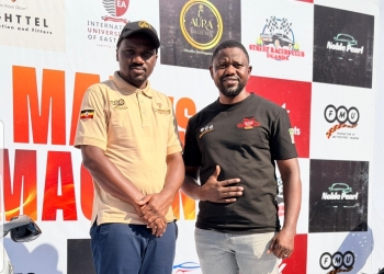 Jerry Disan Magembe (L) and FMU's Reynolds Kibira