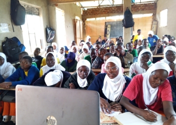 Students attending the Zoom meeting.