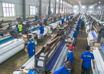 Some of Nice Textiles employees at work.