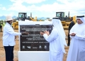 President Yoweri Kaguta Museveni and Abdallah Mohamad Sultan Alowais, chairman of the Sharjah Chamber of Commerce and Industry, unveil a foundation stone to launch the construction of Kidepo International Airport in Karenga District.