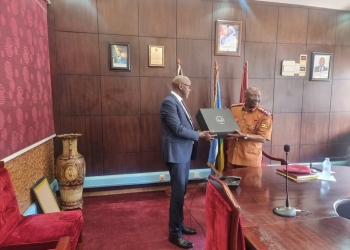 DPP Lino Anguzu with Commissioner General of Prison