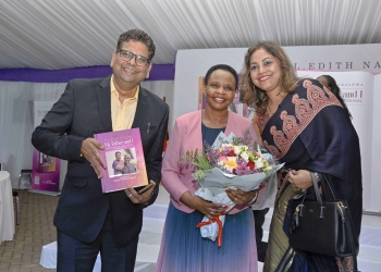 Col Edith Nakalema (center) with some of her Guests at the book launch.